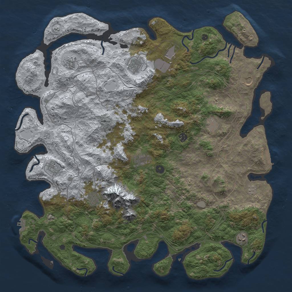 Rust Map: Procedural Map, Size: 5000, Seed: 1472588307, 20 Monuments