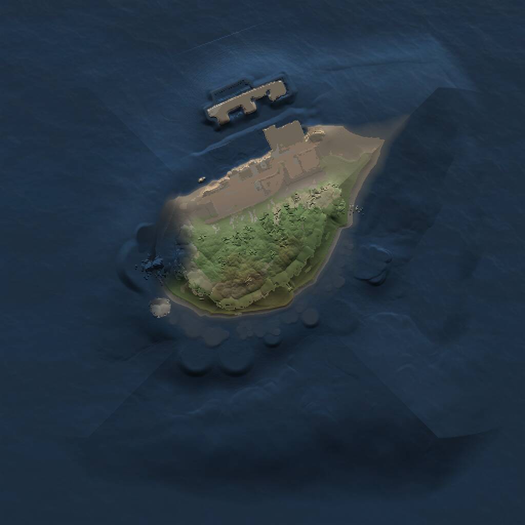 Rust Map: Procedural Map, Size: 1000, Seed: 16238790, 2 Monuments