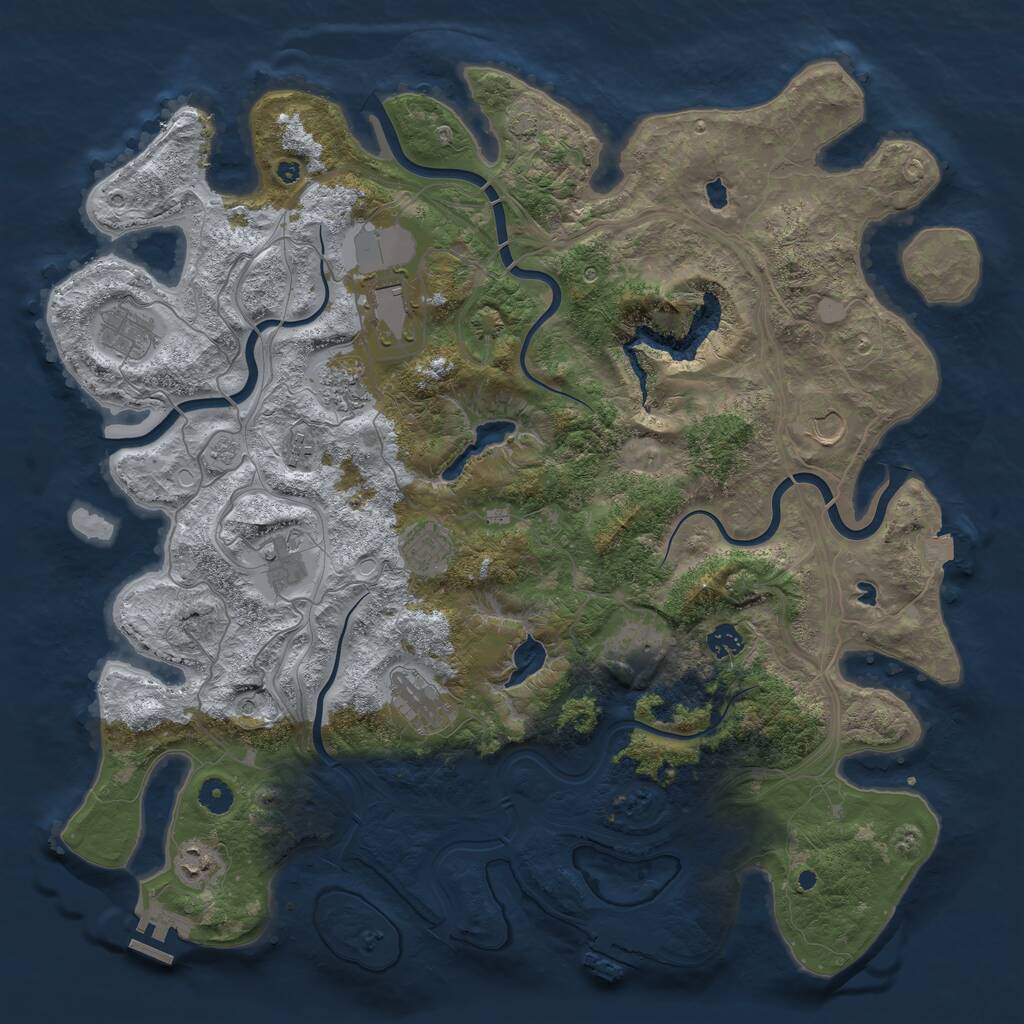 Rust Map: Procedural Map, Size: 4500, Seed: 16062022, 17 Monuments