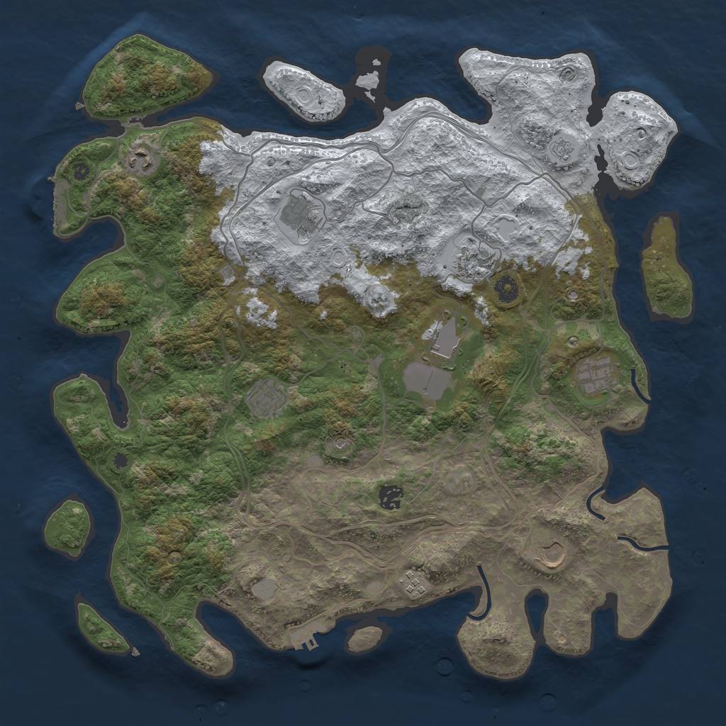 Rust Map: Procedural Map, Size: 4250, Seed: 254156, 18 Monuments