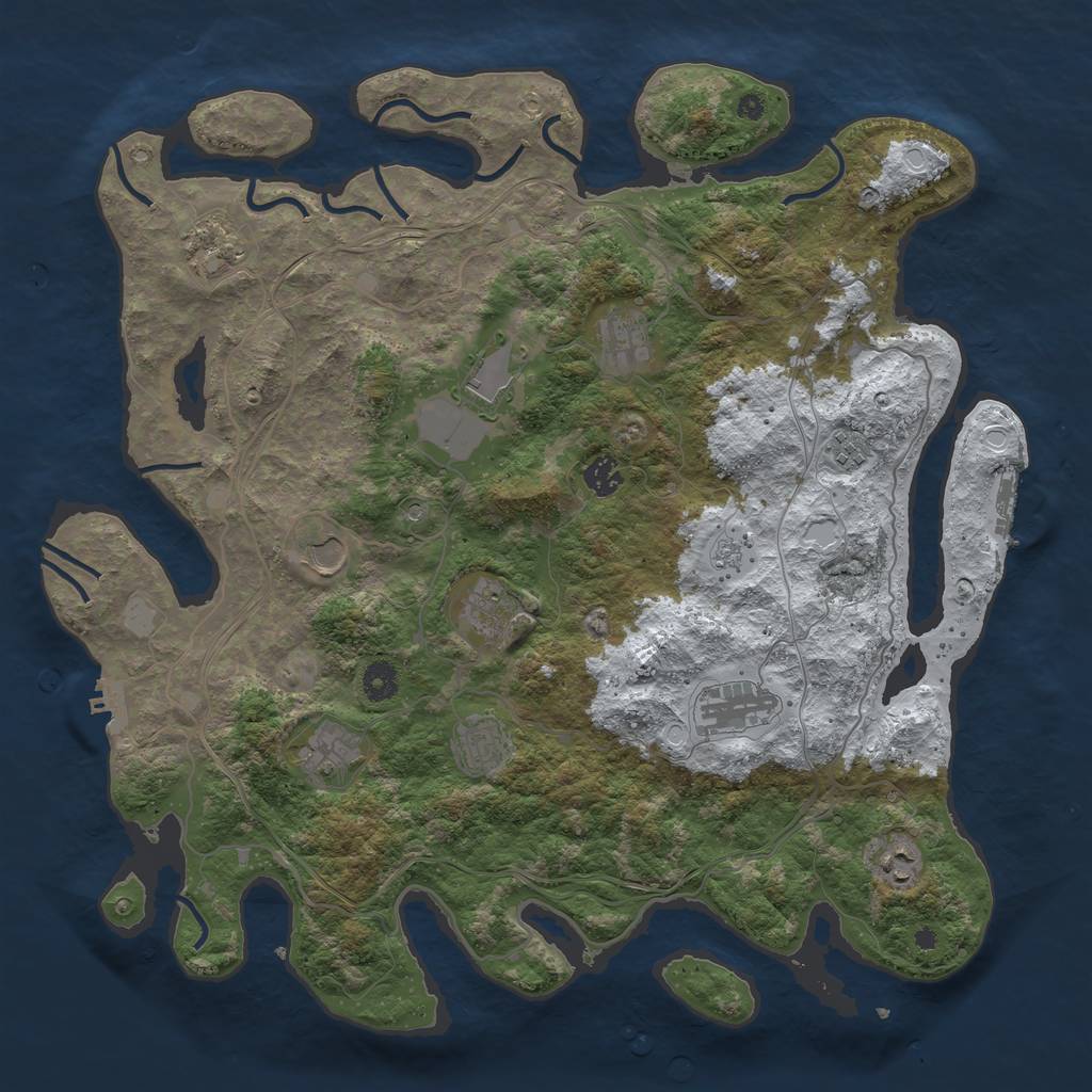 Rust Map: Procedural Map, Size: 4260, Seed: 1529055937, 20 Monuments