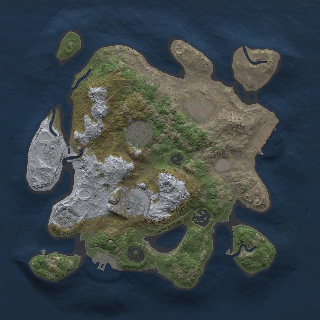 Rust Map: Procedural Map, Size: 2800, Seed: 682, 11 Monuments