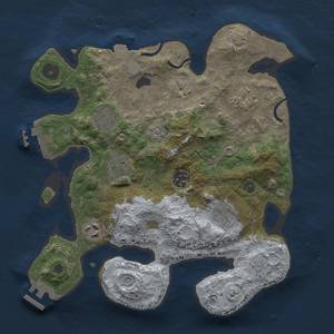 Thumbnail Rust Map: Procedural Map, Size: 3000, Seed: 118, 15 Monuments