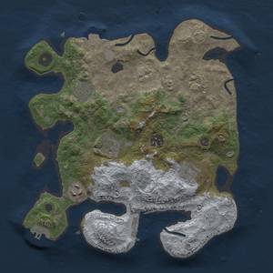 Thumbnail Rust Map: Procedural Map, Size: 3000, Seed: 118, 15 Monuments