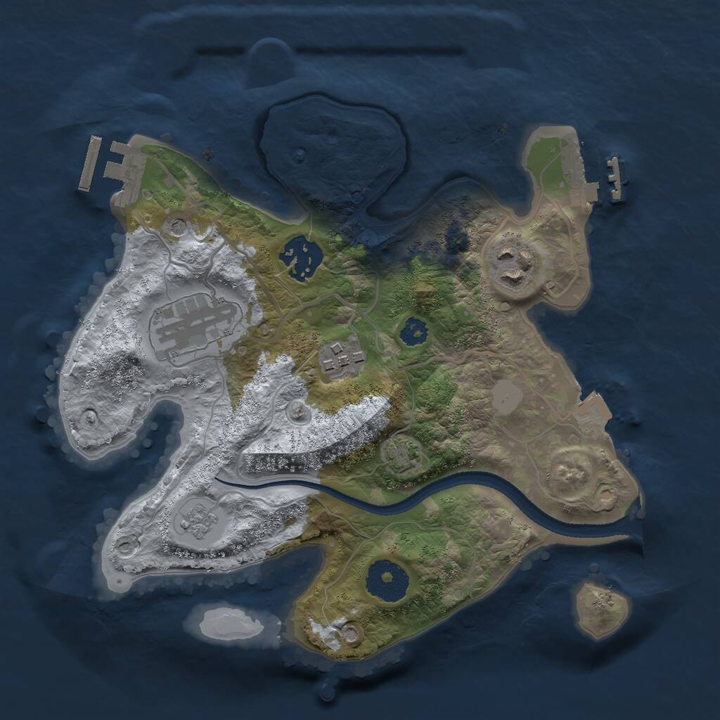 Rust Map: Procedural Map, Size: 2600, Seed: 228, 10 Monuments