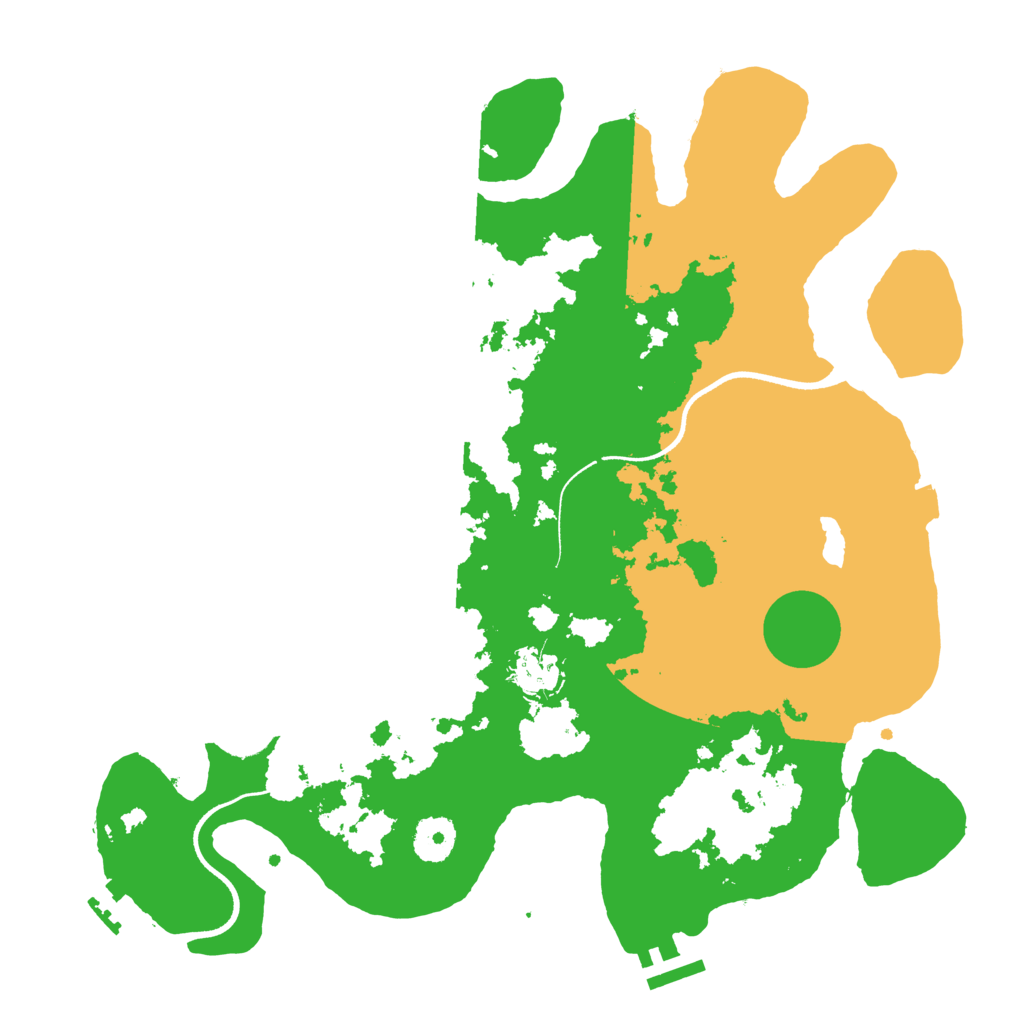 Biome Rust Map: Procedural Map, Size: 3500, Seed: 129612