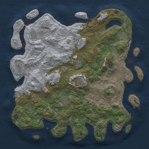 Thumbnail Rust Map: Procedural Map, Size: 4500, Seed: 1105, 19 Monuments