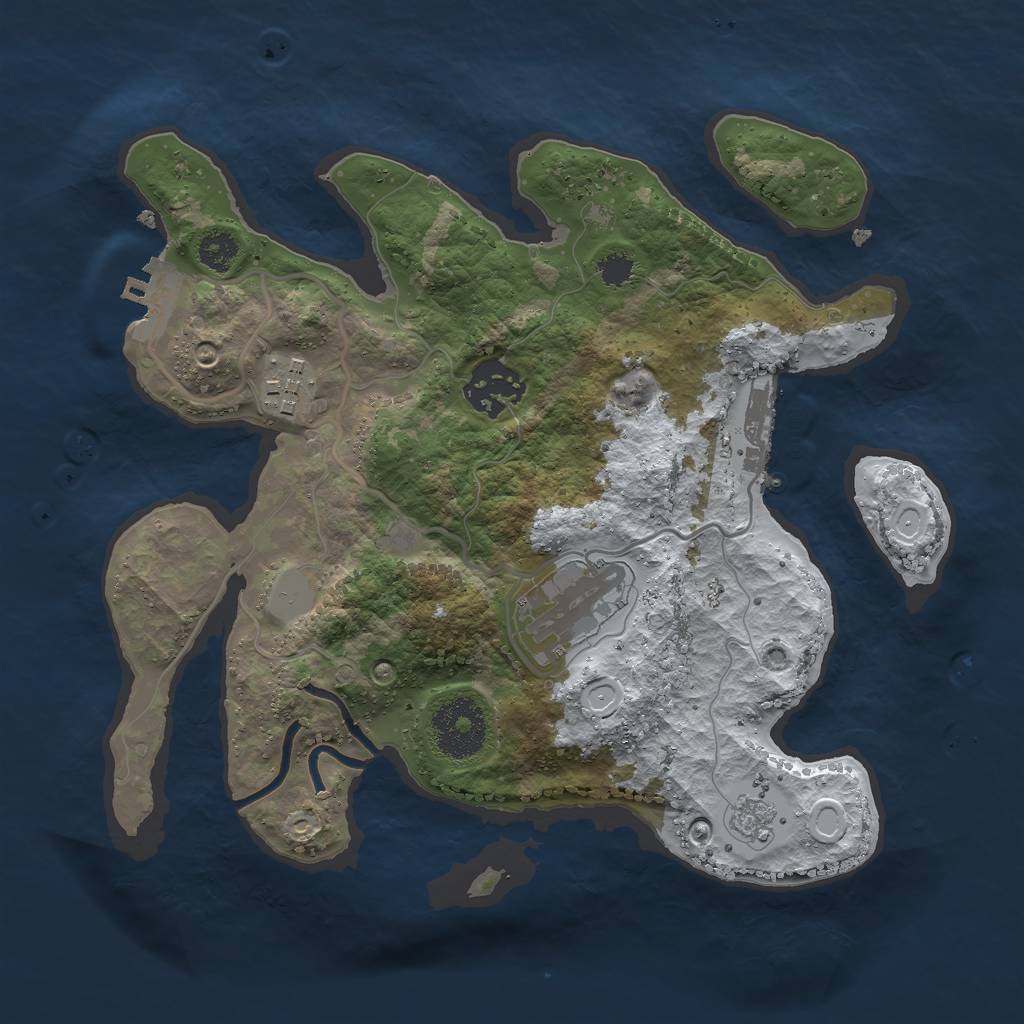 Rust Map: Procedural Map, Size: 2700, Seed: 1892, 11 Monuments