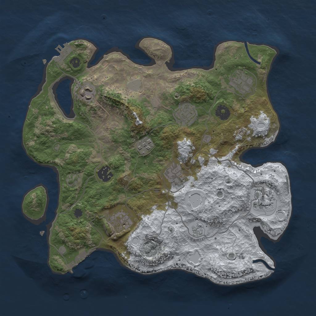 Rust Map: Procedural Map, Size: 3200, Seed: 899580, 16 Monuments