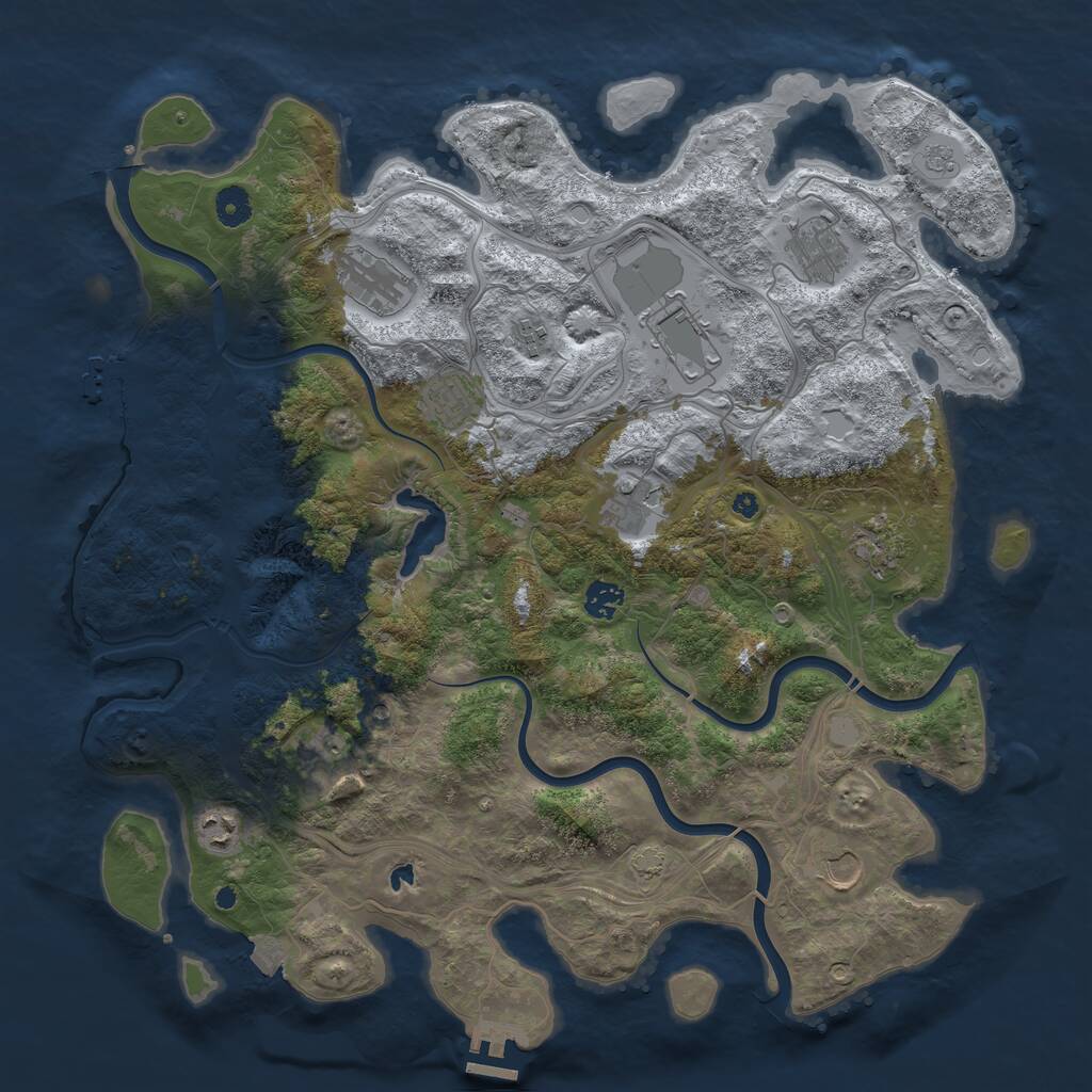 Rust Map: Procedural Map, Size: 4250, Seed: 149566327, 17 Monuments