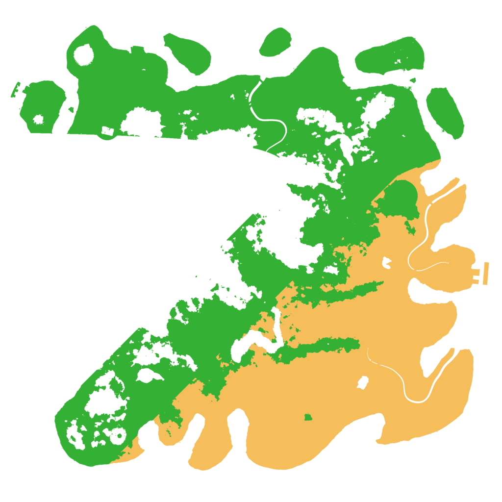 Biome Rust Map: Procedural Map, Size: 4500, Seed: 53535