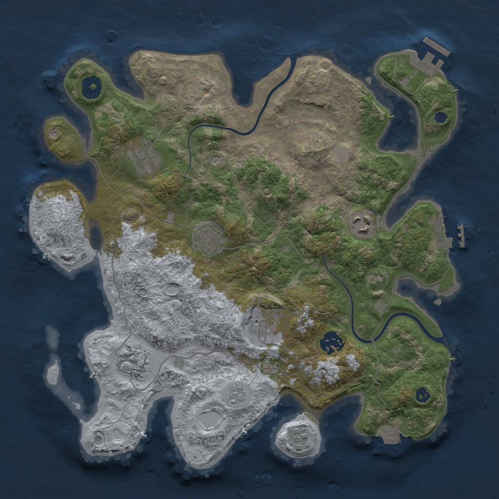 Rust Map: Procedural Map, Size: 3400, Seed: 1769106732, 13 Monuments