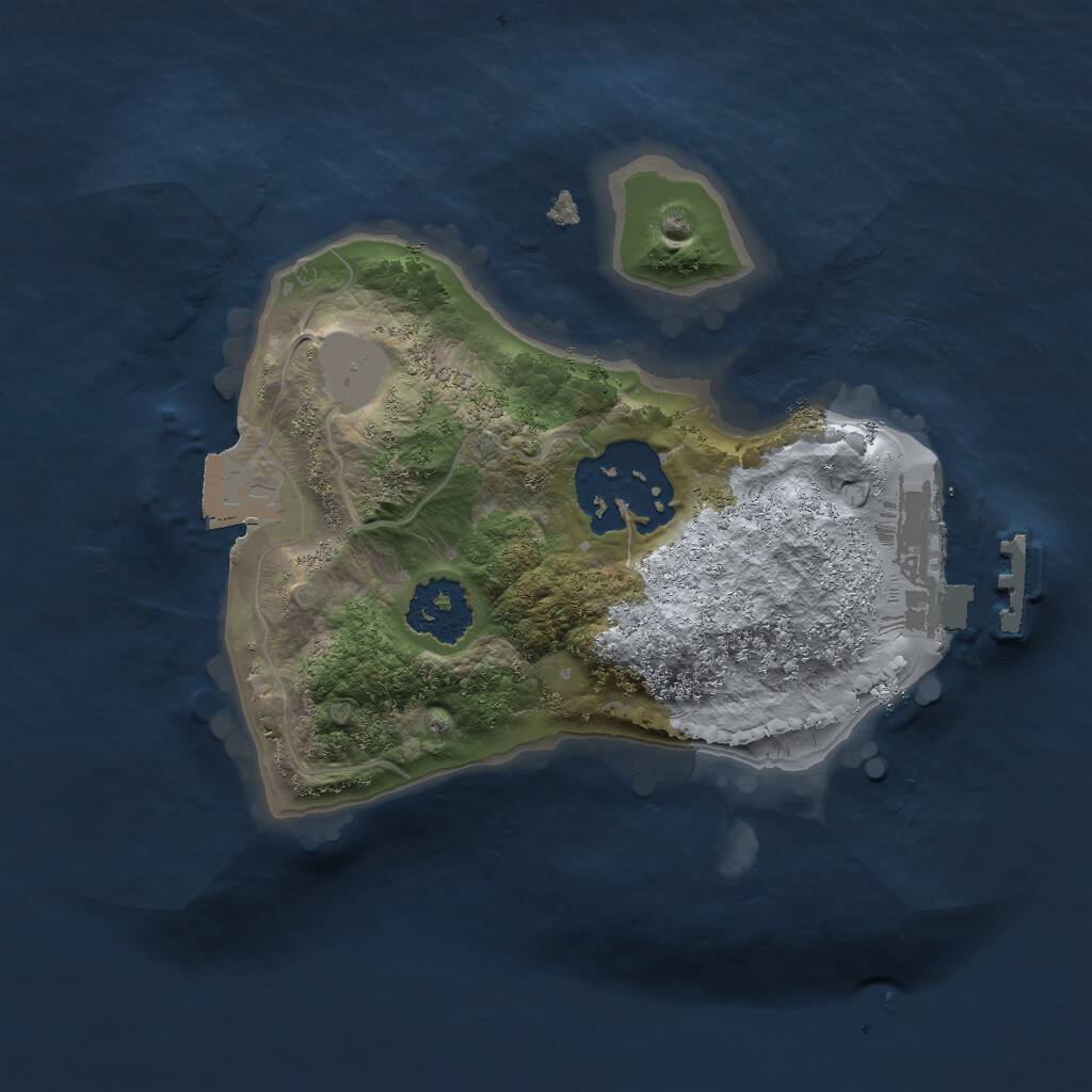 Rust Map: Procedural Map, Size: 1700, Seed: 54764, 3 Monuments