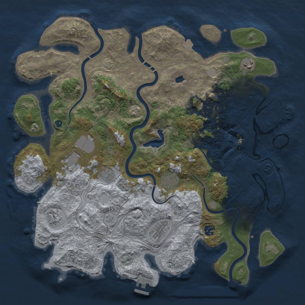 Rust Map: Procedural Map, Size: 4250, Seed: 313527755, 15 Monuments