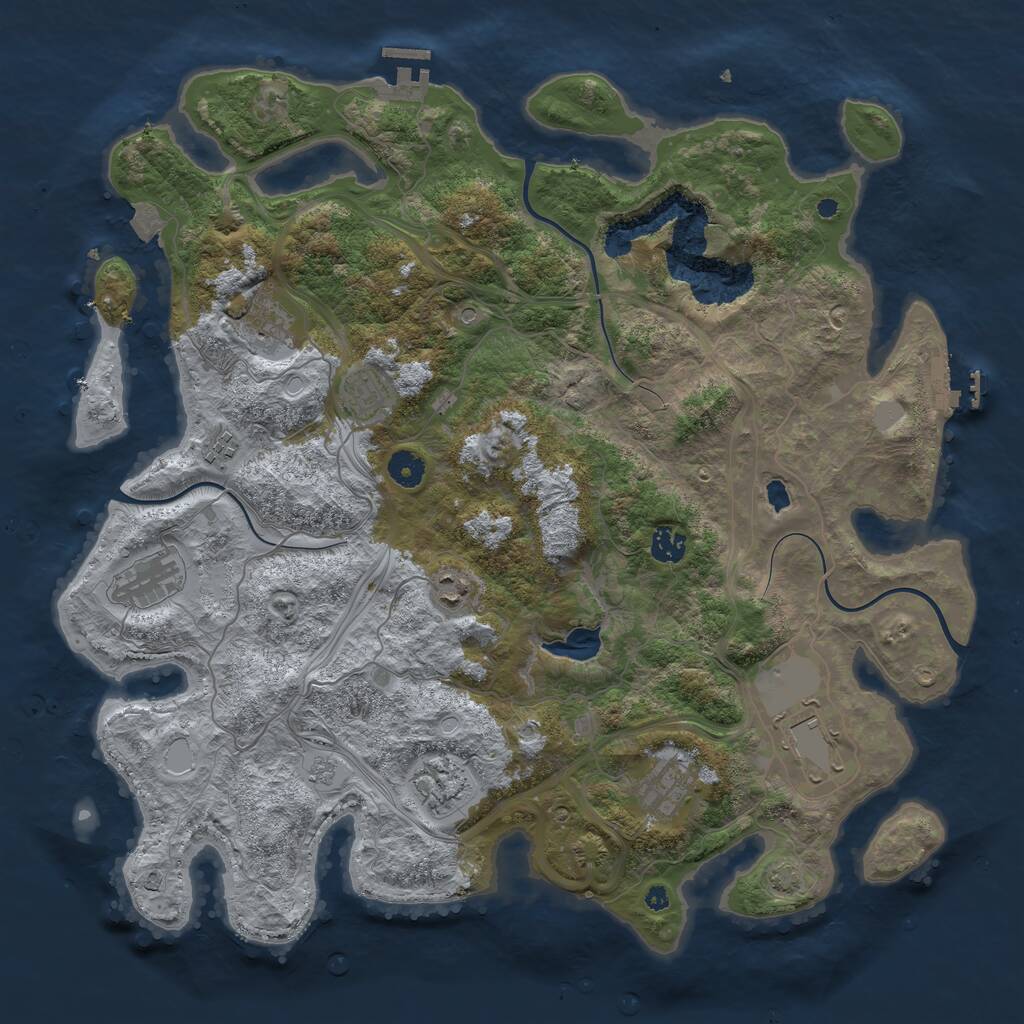 Rust Map: Procedural Map, Size: 4250, Seed: 2146946821, 15 Monuments