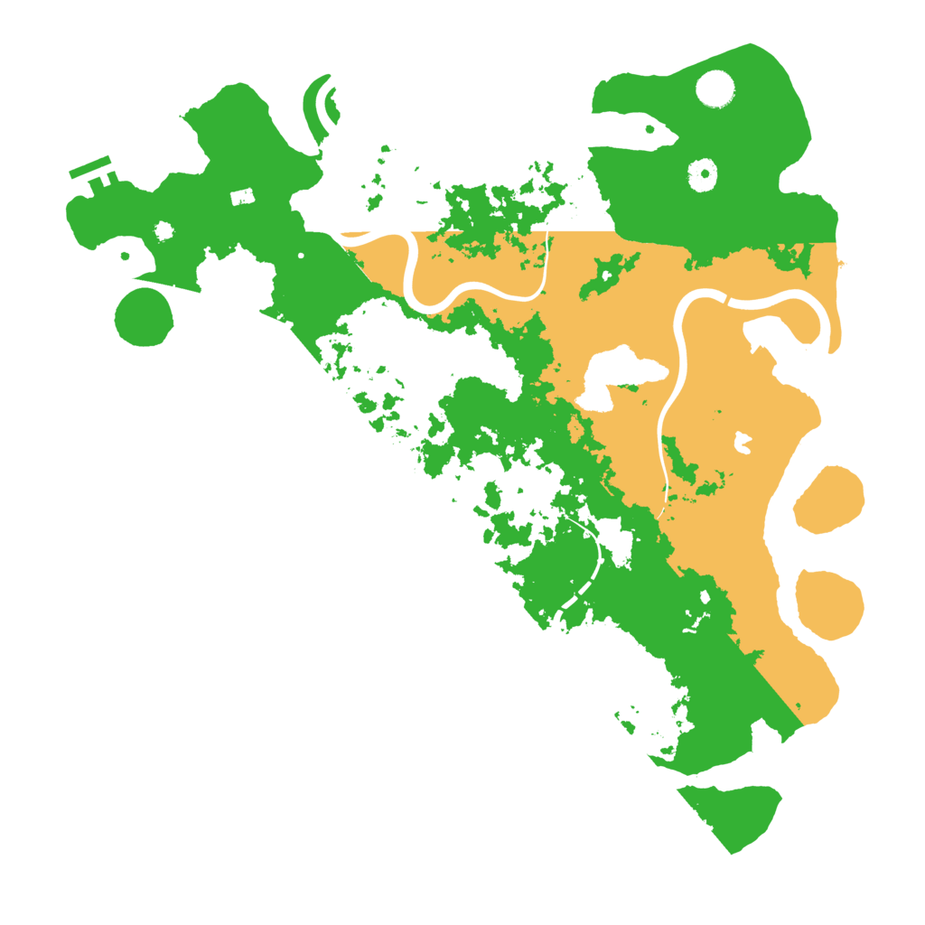 Biome Rust Map: Procedural Map, Size: 4350, Seed: 13578