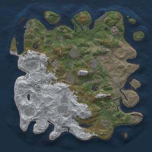 Thumbnail Rust Map: Procedural Map, Size: 3850, Seed: 2035665113, 20 Monuments