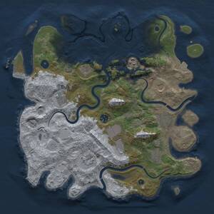 Thumbnail Rust Map: Procedural Map, Size: 3850, Seed: 2035665113, 15 Monuments