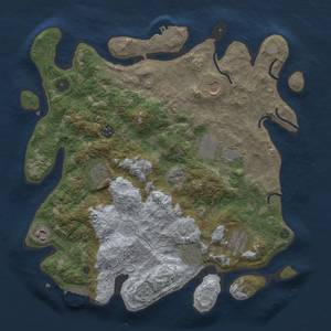 Thumbnail Rust Map: Procedural Map, Size: 3700, Seed: 4664569, 15 Monuments