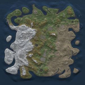 Thumbnail Rust Map: Procedural Map, Size: 4300, Seed: 4000, 19 Monuments