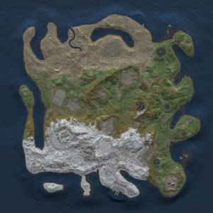 Thumbnail Rust Map: Procedural Map, Size: 3500, Seed: 257517955, 18 Monuments