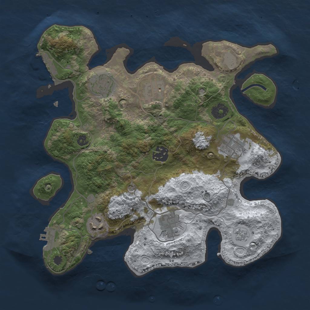 Rust Map: Procedural Map, Size: 2900, Seed: 83621273, 15 Monuments