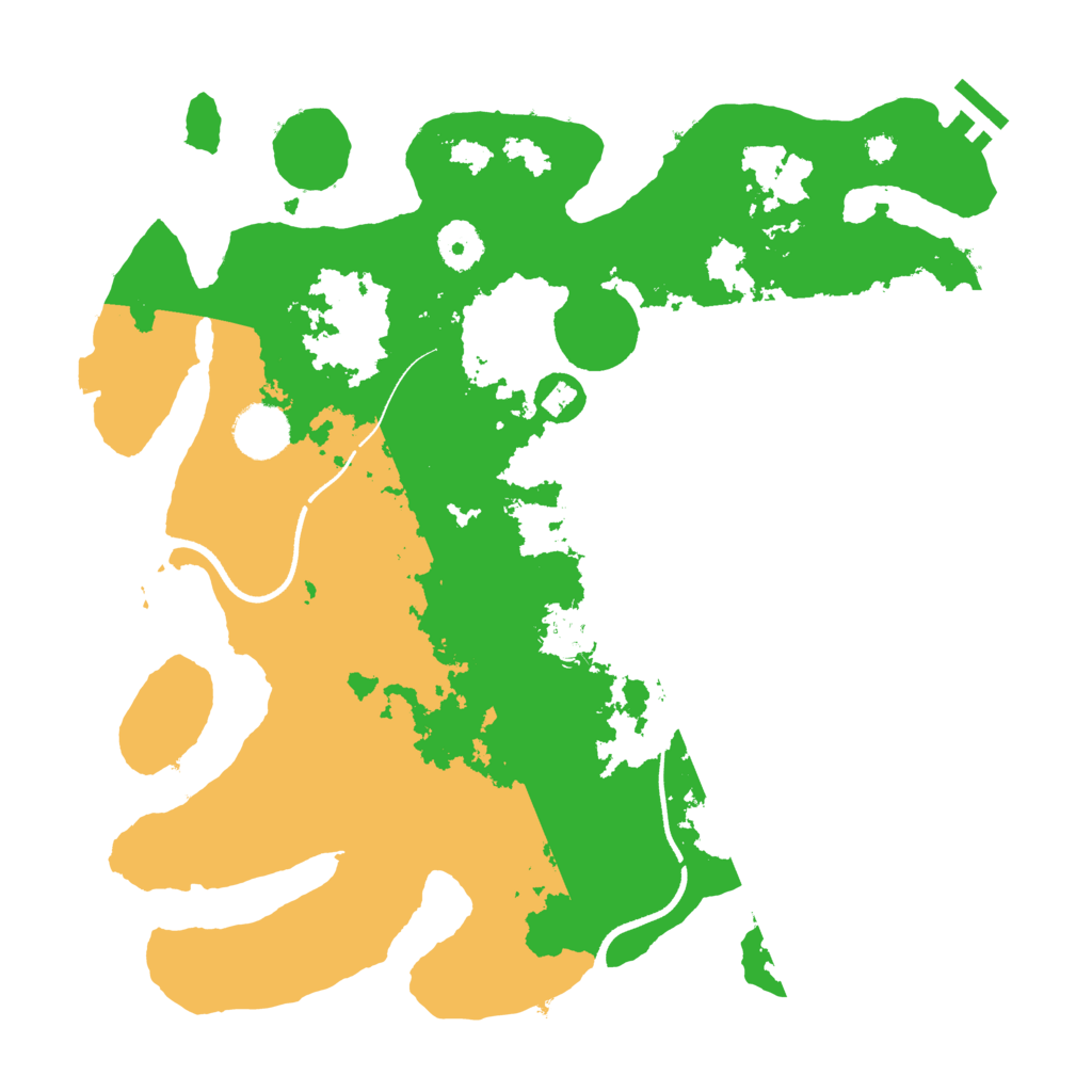 Biome Rust Map: Procedural Map, Size: 3500, Seed: 89345679
