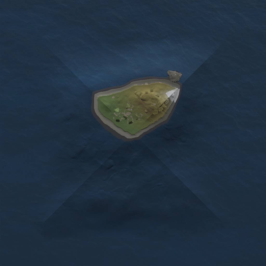 Rust Map: Procedural Map, Size: 1000, Seed: 46414, 3 Monuments