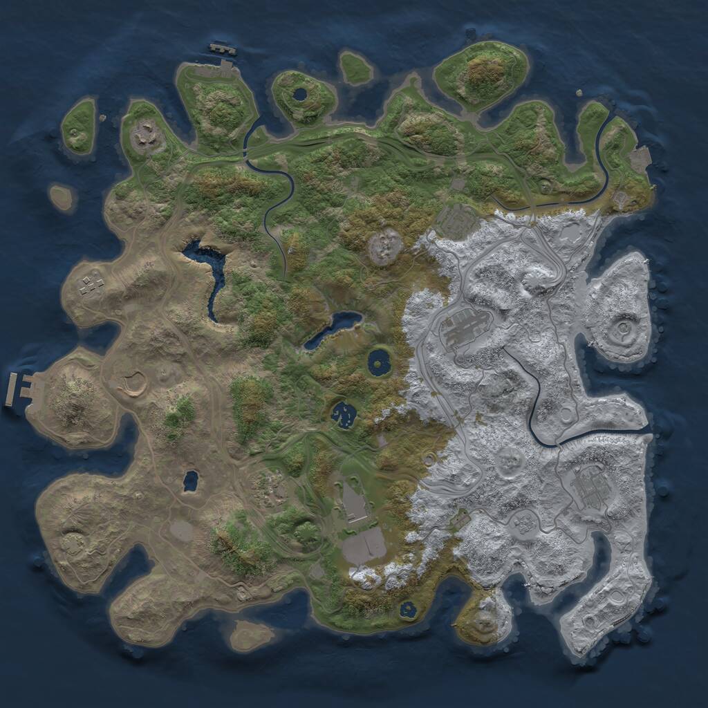 Rust Map: Procedural Map, Size: 4250, Seed: 451140623, 15 Monuments