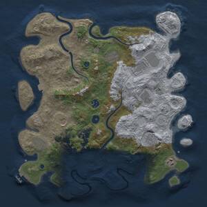 Thumbnail Rust Map: Procedural Map, Size: 3850, Seed: 384785159, 15 Monuments