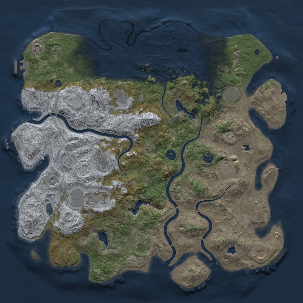 Rust Map: Procedural Map, Size: 4500, Seed: 1771404317, 16 Monuments