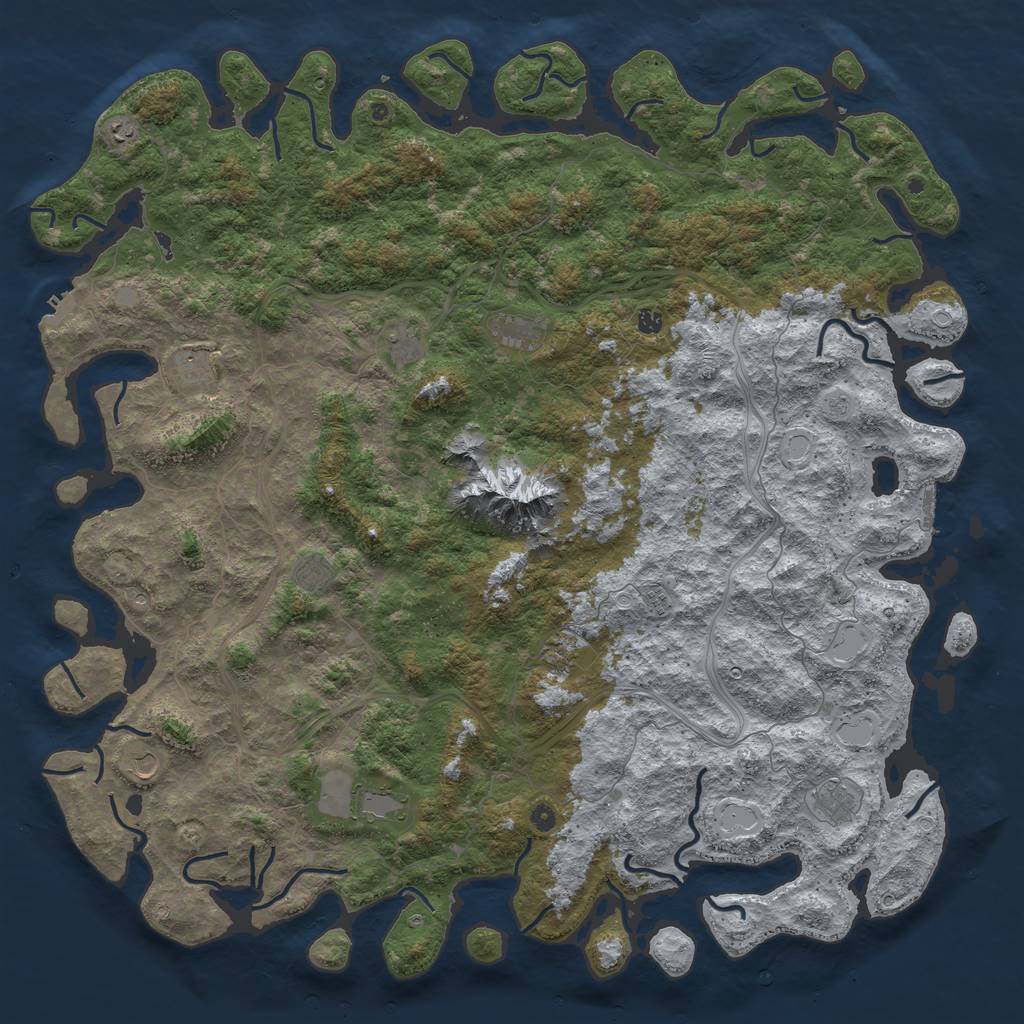 Rust Map: Procedural Map, Size: 6000, Seed: 151, 20 Monuments