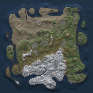 Thumbnail Rust Map: Procedural Map, Size: 4000, Seed: 252132, 18 Monuments