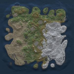 Thumbnail Rust Map: Procedural Map, Size: 4000, Seed: 151, 19 Monuments