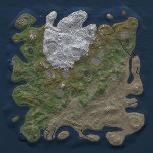 Thumbnail Rust Map: Procedural Map, Size: 4250, Seed: 51938415, 20 Monuments