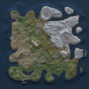 Thumbnail Rust Map: Procedural Map, Size: 3500, Seed: 89, 14 Monuments