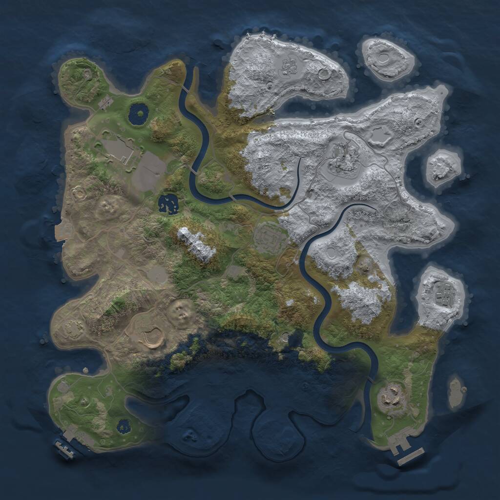 Rust Map: Procedural Map, Size: 3500, Seed: 89, 13 Monuments