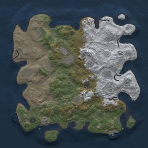 Thumbnail Rust Map: Procedural Map, Size: 3850, Seed: 496999920, 20 Monuments