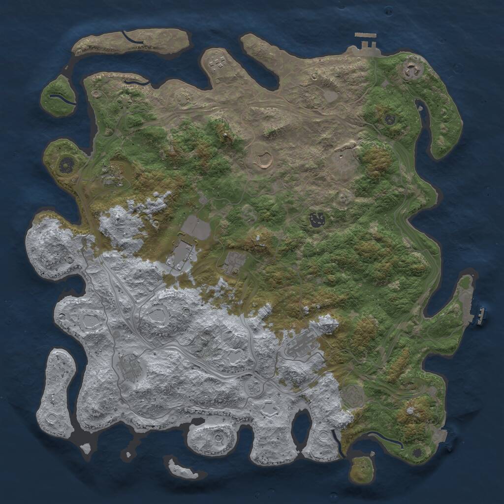 Rust Map: Procedural Map, Size: 4700, Seed: 481523, 17 Monuments