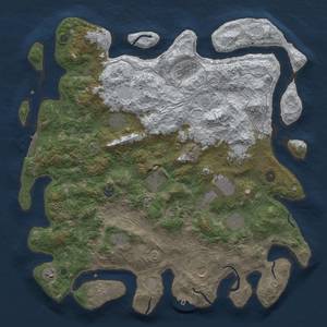 Thumbnail Rust Map: Procedural Map, Size: 4500, Seed: 926445125, 20 Monuments