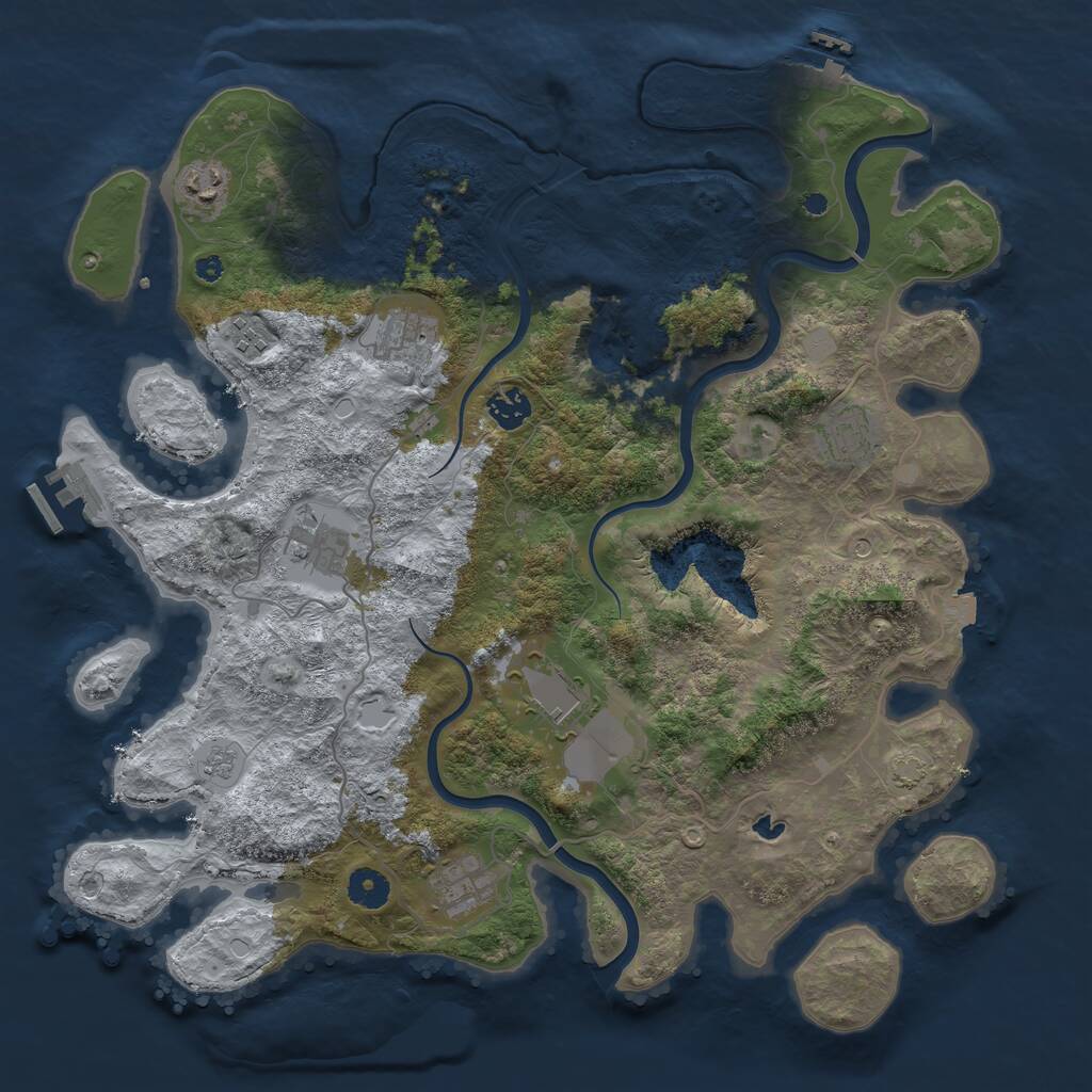 Rust Map: Procedural Map, Size: 4000, Seed: 269085177, 14 Monuments