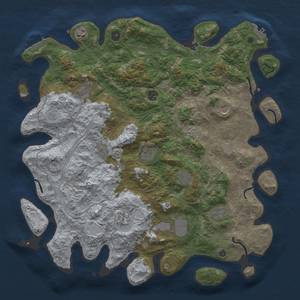 Thumbnail Rust Map: Procedural Map, Size: 4500, Seed: 81749174, 18 Monuments