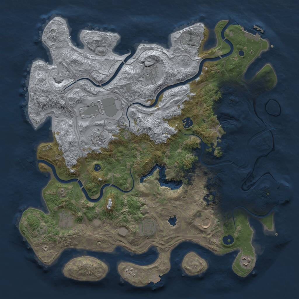 Rust Map: Procedural Map, Size: 4250, Seed: 134935, 15 Monuments