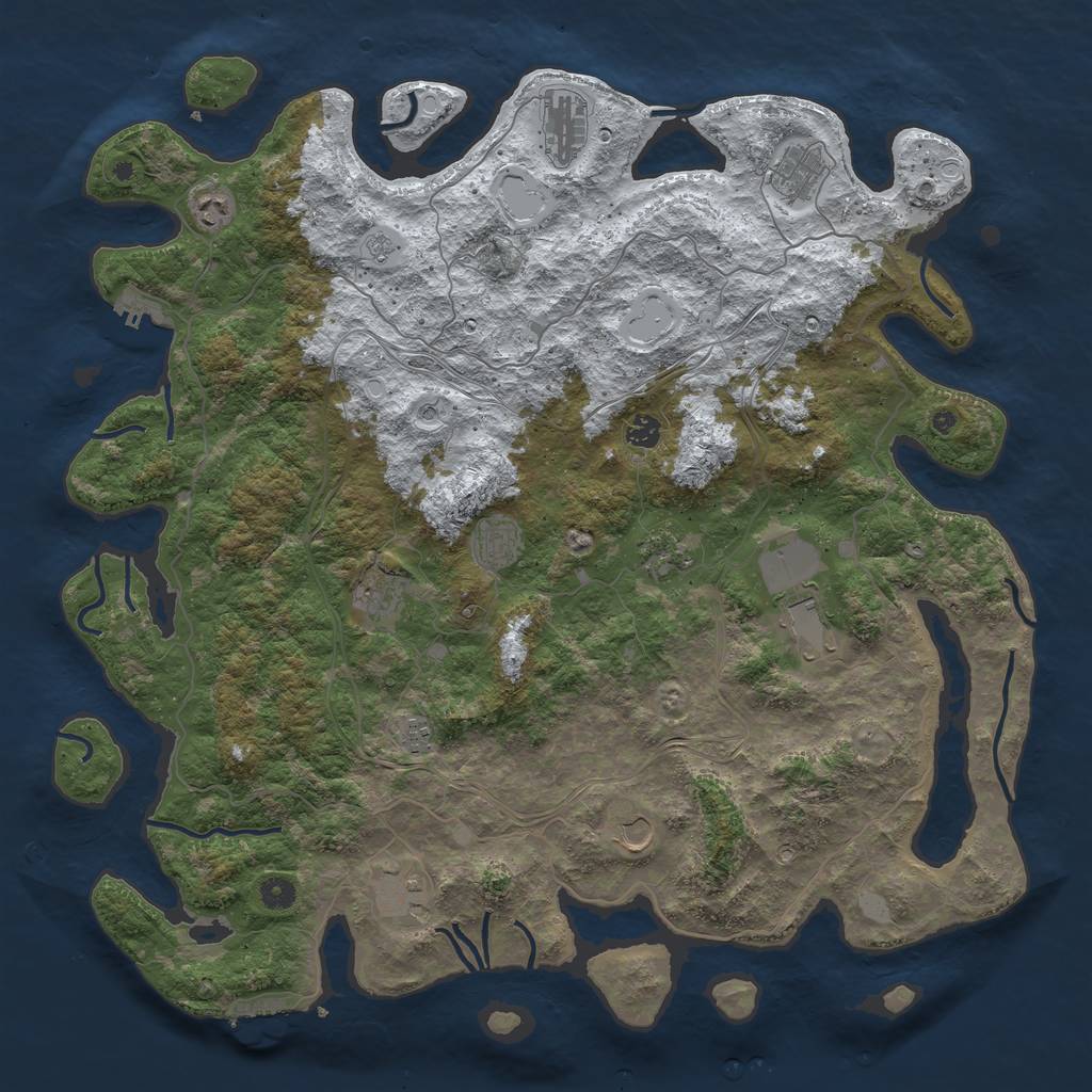 Rust Map: Procedural Map, Size: 4800, Seed: 62224342, 20 Monuments