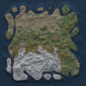 Thumbnail Rust Map: Procedural Map, Size: 4250, Seed: 720766775, 19 Monuments