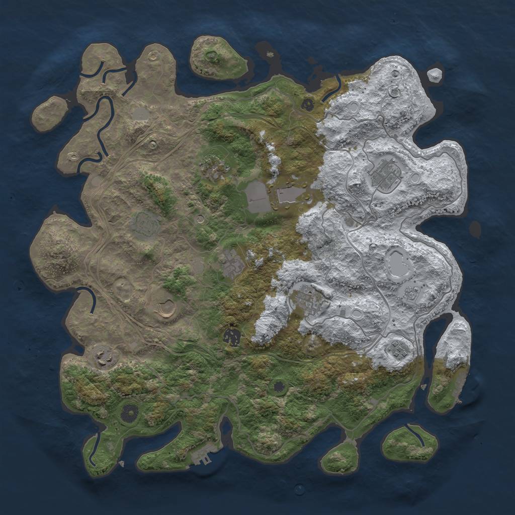 Rust Map: Procedural Map, Size: 4250, Seed: 571298, 19 Monuments
