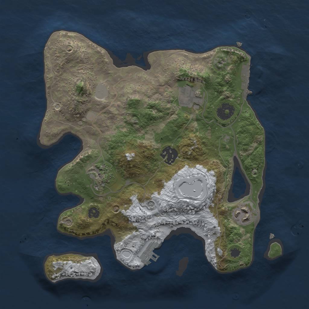 Rust Map: Procedural Map, Size: 2750, Seed: 21970, 12 Monuments