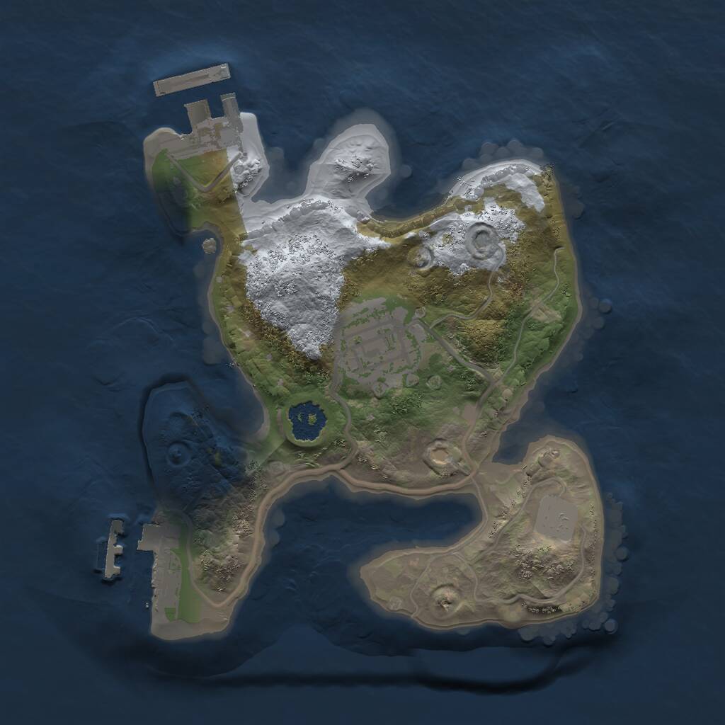 Rust Map: Procedural Map, Size: 1900, Seed: 217318, 4 Monuments