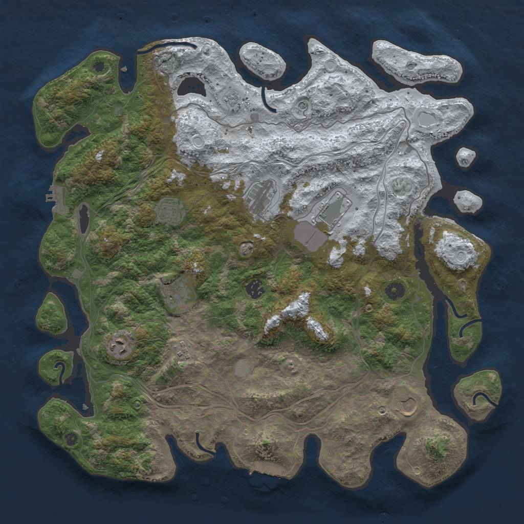 Rust Map: Procedural Map, Size: 4250, Seed: 160622, 17 Monuments