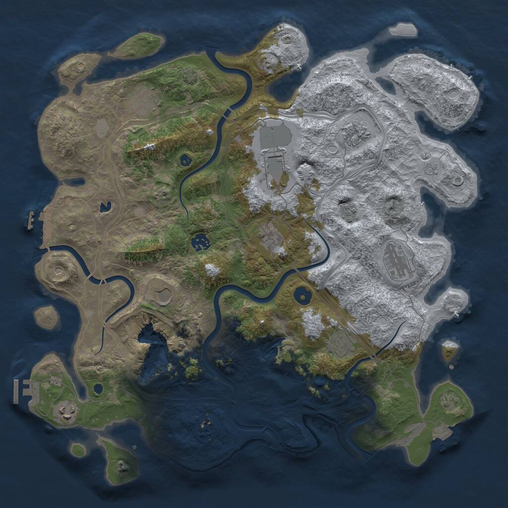 Rust Map: Procedural Map, Size: 4250, Seed: 526681, 16 Monuments